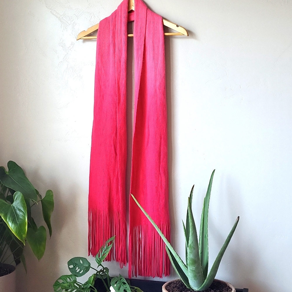 Ombre Pink Fringe Scarf